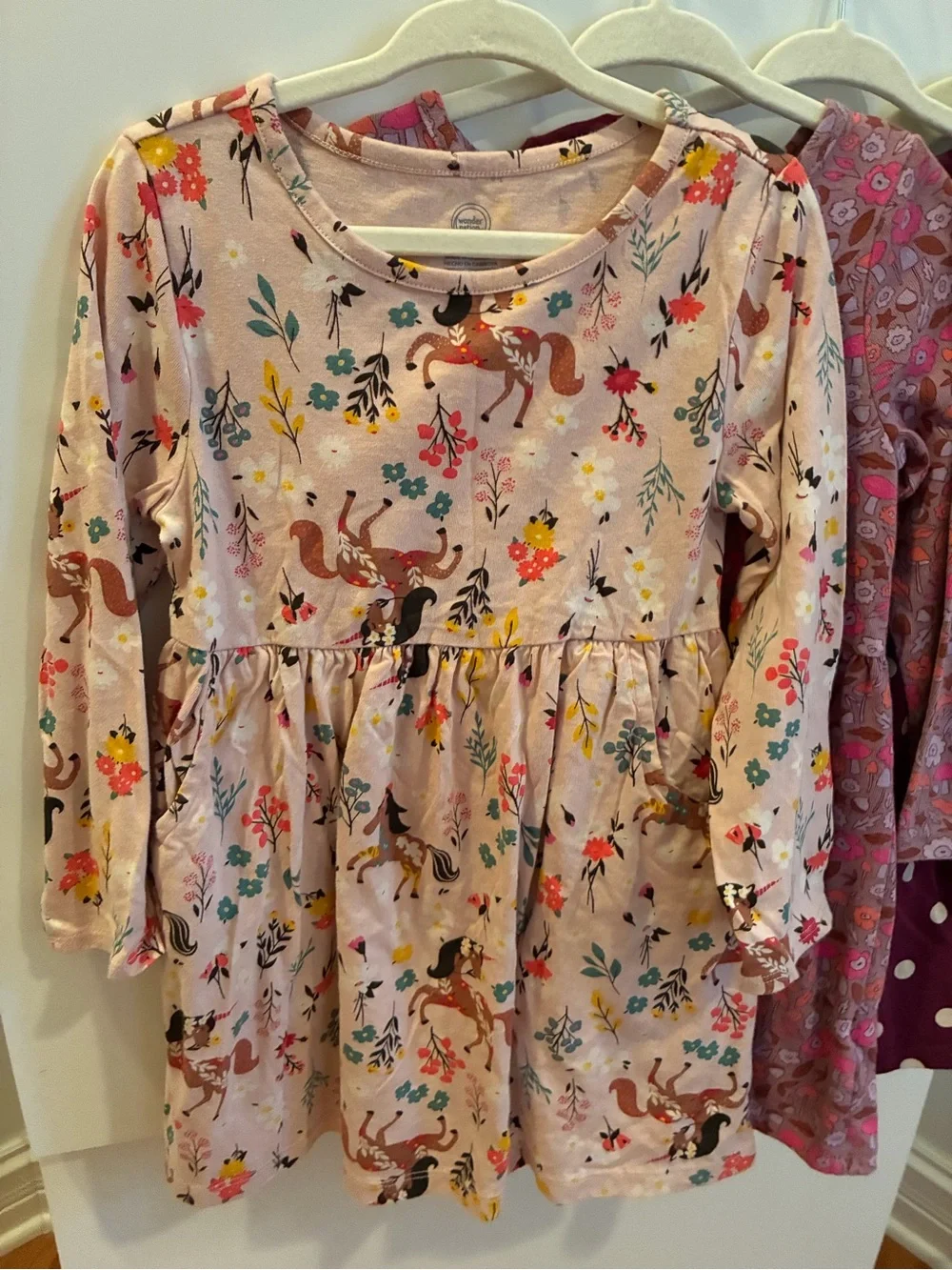 3T Girls Long Sleeve Dress Bundle - 8 Dresses - Florals, Foxes, Unicorns